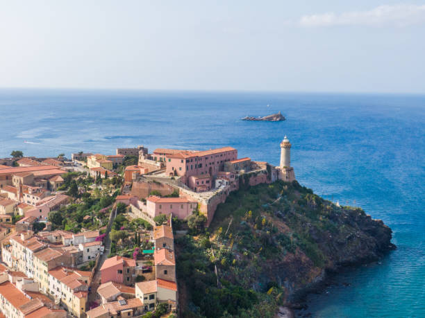 Veduta aerea del centro storico di Portoferraio