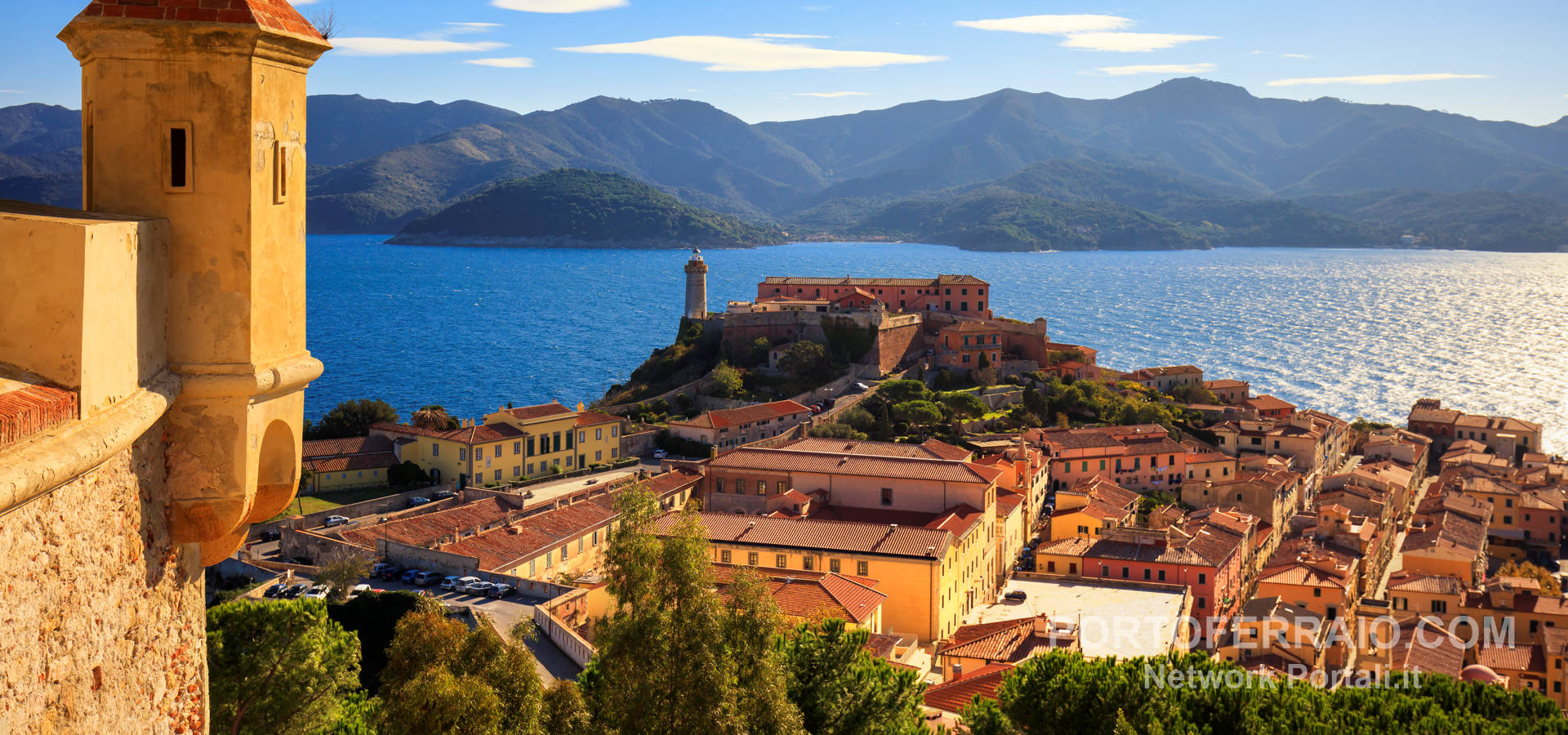 Vista panoramica dal castello di Portoferraio, capoluogo dell'Isola d'Elba